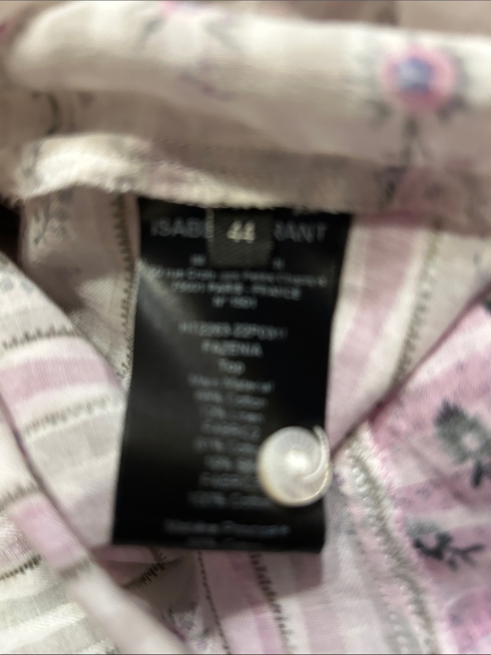 Isabel Marant Patchwork Floral Button-Up Top sz 44 - Picture 11 of 12
